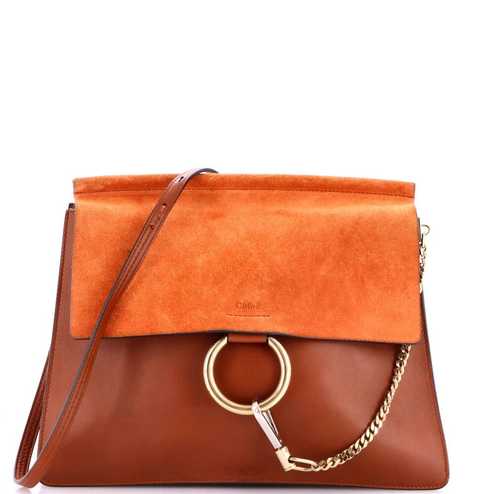 Chloe Medium Faye Shoulder Bag Leather and Suede